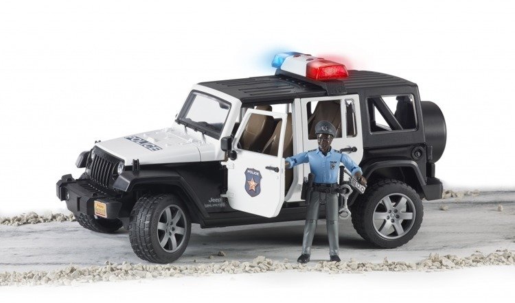 Bruder 02527 Jeep Wrangler policyjny z figurką